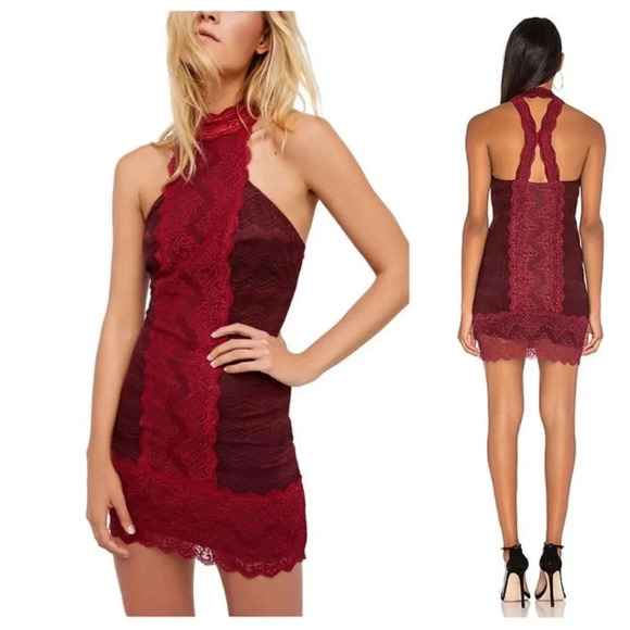 Free People Natasha Sheath Lace Dress 🙌🏻✨⏰💭🤝⌛️ Size Large NWOT - Picture 1 of 14
